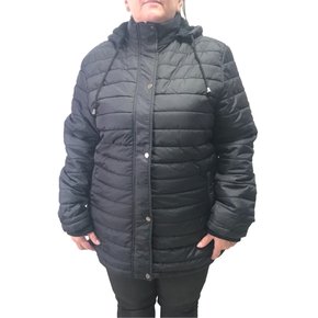 Jaqueta Dunialin Plus Size com Pelo Preta 1914