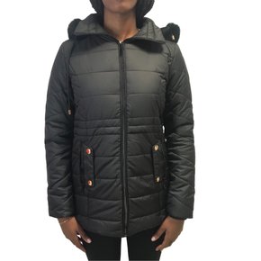 Jaqueta Dunialin Toca Removível com Pelo Preta 2219