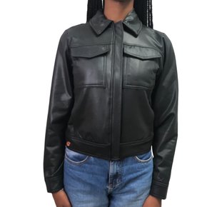 Jaqueta Erva Daninha Cirrê Curta Preta 1J107