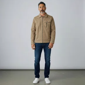 Jaqueta Masculina Dunialin Casual Bege 1365
