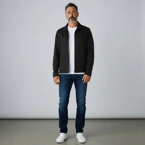 Jaqueta Masculina Erva Daninha Casual Suede Preta 719854