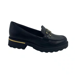 Loafer Piccadilly Maxi Preto 735042 Sola Tratorada