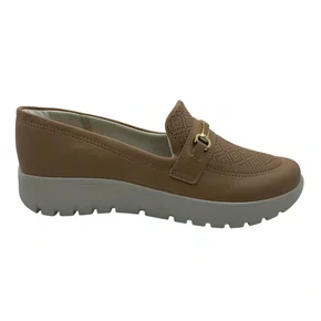 Mocassim Piccadilly Conforto Nude para Pés Largos 950052