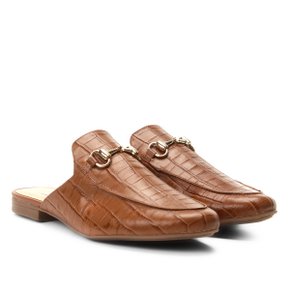 Mule Bottero Couro Natural Croco Caramelo 300003
