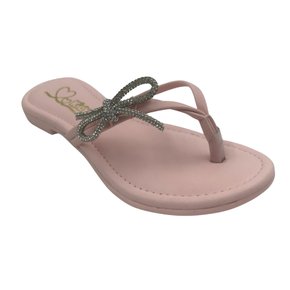 Rasteira Kidy Menina Com Strass Rosa 1460192