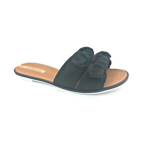 Rasteira Moleca Preta Tiras com Nó 5297424