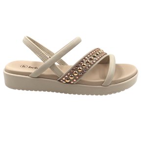 Sandália Bebecê Papete Flat Form Calce Fácil Nude 2289700