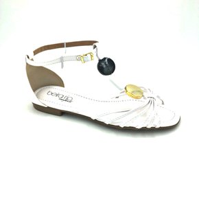Sandália Beira Rio Conforto Branca Com Pedras 8328453