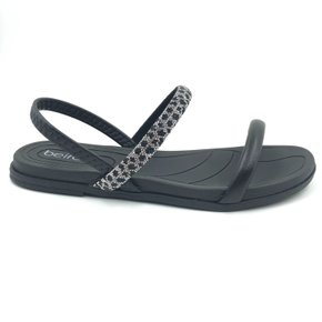 Sandália Beira Rio Papete Calce Fácil Preta 8507103