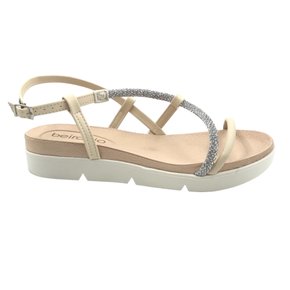 Sandália Beira Rio Papete Flat Form Nude 8387531