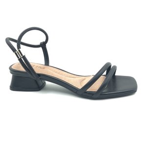 Sandália Beira Rio Salto Bloco Calce Fácil Preta 8540103
