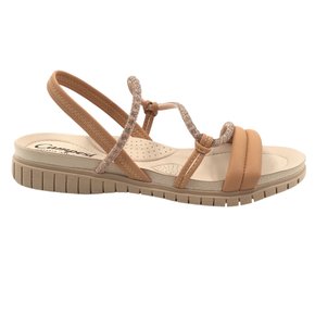 Sandália Campesí Papete com Brilho Bege 222