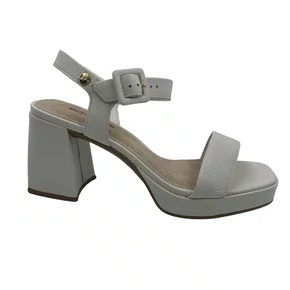 Sandália Casual Couro Bottero Salto Bloco Off White 356310