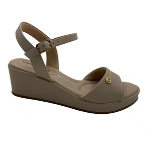 Sandália Comfortflex Anabela Nude 2653403