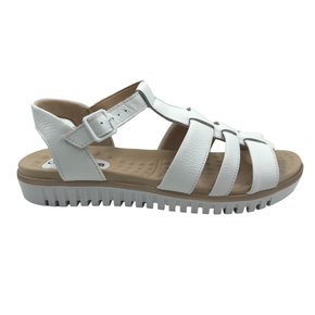 Sandália Comfortflex Papate Couro Branca 2245406