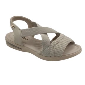 Sandália Comfortflex Papete Amortecimento Bege 2366402