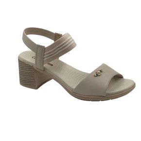Sandália Comfortflex Salto Bloco Bege 2361402