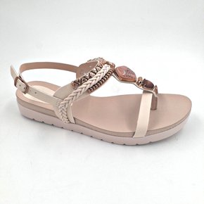 Sandália Dakota Baunilha Palmilha Anatômica Pedras 9051