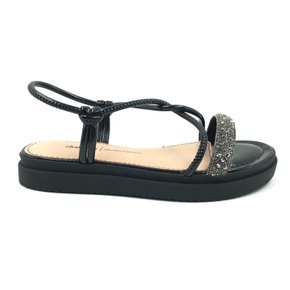Sandália Dakota FlatForm com Brilho Calce Fácil Preta 7631