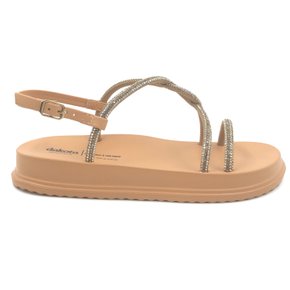 Sandália Dakota Papete com Strass Caramelo 6246