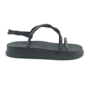 Sandália Dakota Papete com Strass Preta 6246