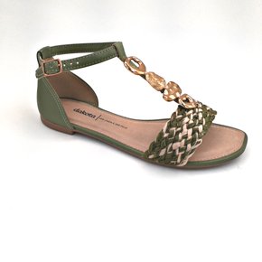 Sandália Dakota Rasteira Verde Calcanhar Fechado 8663