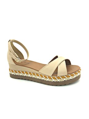 Sandália Flatform Renata Mello Amêndoa 63055