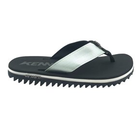 Sandália Kenner Kivah Preta com Tira Cinza