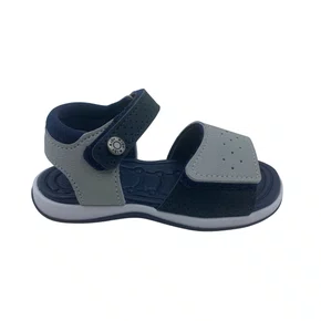 Sandália Menino Bebê Anatômica Kidy Azul com Cinza 11044