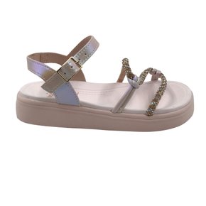 Sandália Mini Sua Cia Papete com Brilho Furta-cor 51966