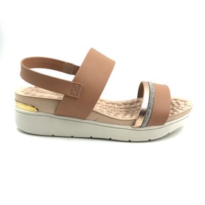 Sandália Modare Anabela Calce Fácil Bege 7151128