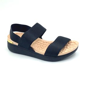 Sandália Modare Preta Anabela com Elástico 7151102