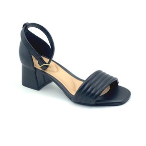 Sandália Modare Preta Salto Alto Bloco 7172109