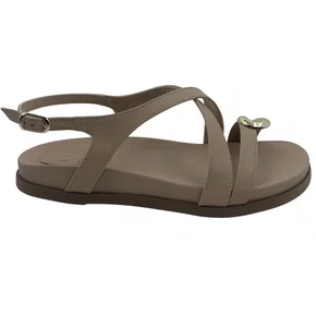 Sandália Papete Jamar com Enfeite Bege 293467