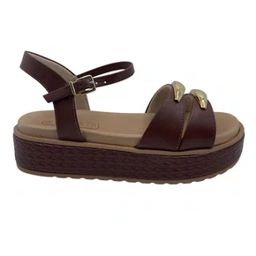 Sandália Papete Ramarim Flatform Marrom 2543204
