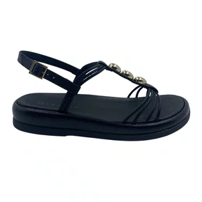 Sandália Papete Ramarim Tiras Preta 2555106