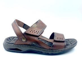 Sandália Pegada Masculina Couro Marrom 133206