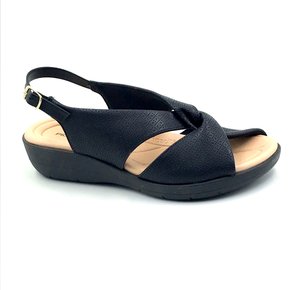 Sandália Piccadilly Anabela Fascite Preta 239015