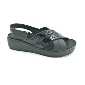 Sandália Piccadilly Anabela Preta Conforto Spa 568025