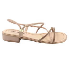 Sandália Piccadilly Calce Fácil Salto Baixo Nude 590045