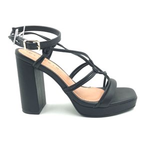 Sandália Ramarim Casual Salto Alto Preta 2258202