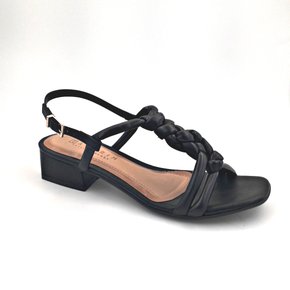 Sandália Ramarim Preta Salto Baixo 2148202