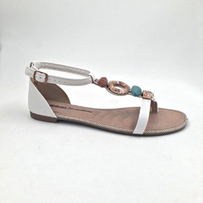 Sandália Rasteira Dakota Branca Pedrarias 8635