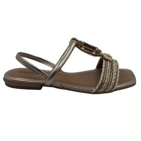 Sandália Rasteira Mississipi Calce Fácil Metalizada 302