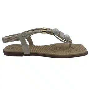 Sandália Rasteira Moleca Calce Fácil Off White 5558106