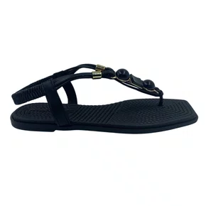 Sandália Rasteira Moleca Calce Fácil Preta 5558106