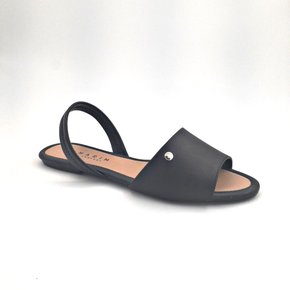 Sandália Rasteira Ramarim Preta Calce Fácil 2128202