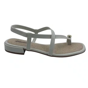 Sandália Salto Baixo Mississipi Calce Fácil Off White 702