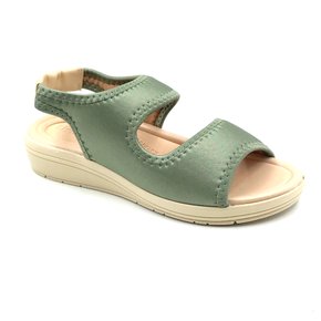 Sandália Usaflex Anabela Arcoflex Verde 0505
