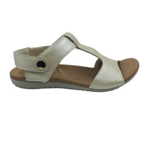 Sandália Usaflex Couro 2 em 1 Calce Fácil Off White 1880